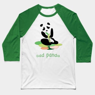 Sad Panda Bear, Save the Pandas, Earth Day Panda Baseball T-Shirt